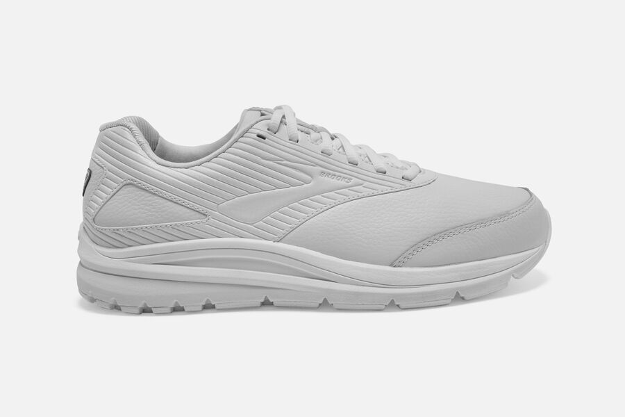 Mens Brooks Addiction Walker 2 Walking Shoes White/White | 915376-UPA